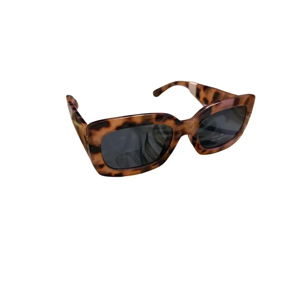 New Unisex A New Day 😎 Sunglasses Brown Black Animal 🐆Print